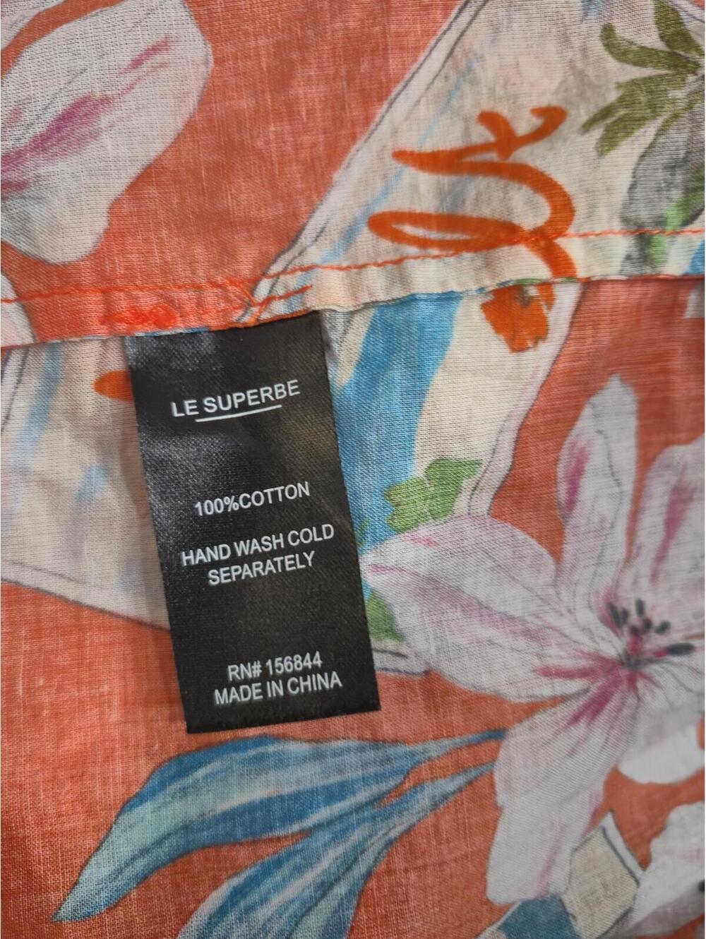 LE SUPERBE Chemise Kahuna Tux Blouse Size smalluse - Picture 8 of 8